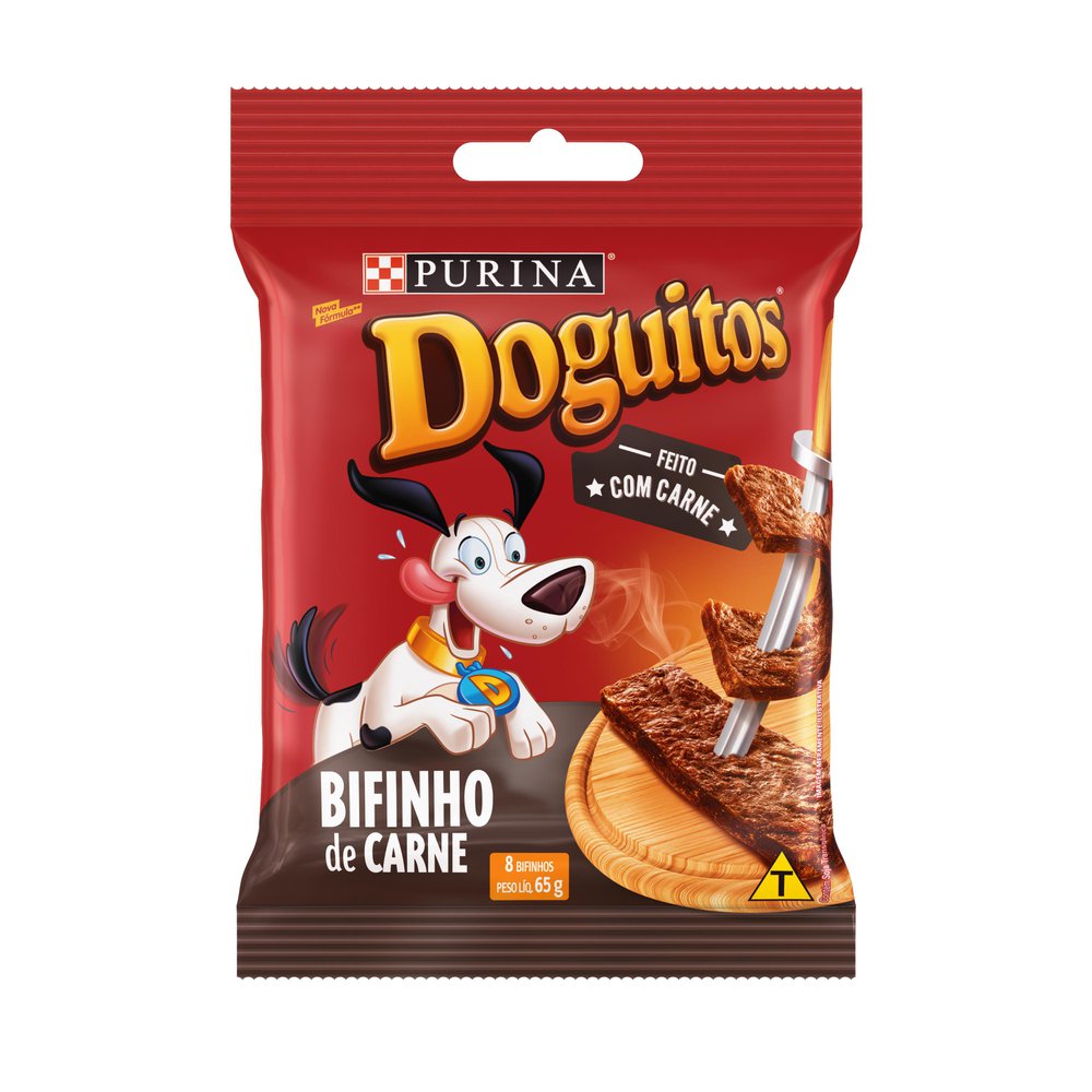 Petisco Doguitos Bifinho de Carne Cães Adultos e Filhotes 65g