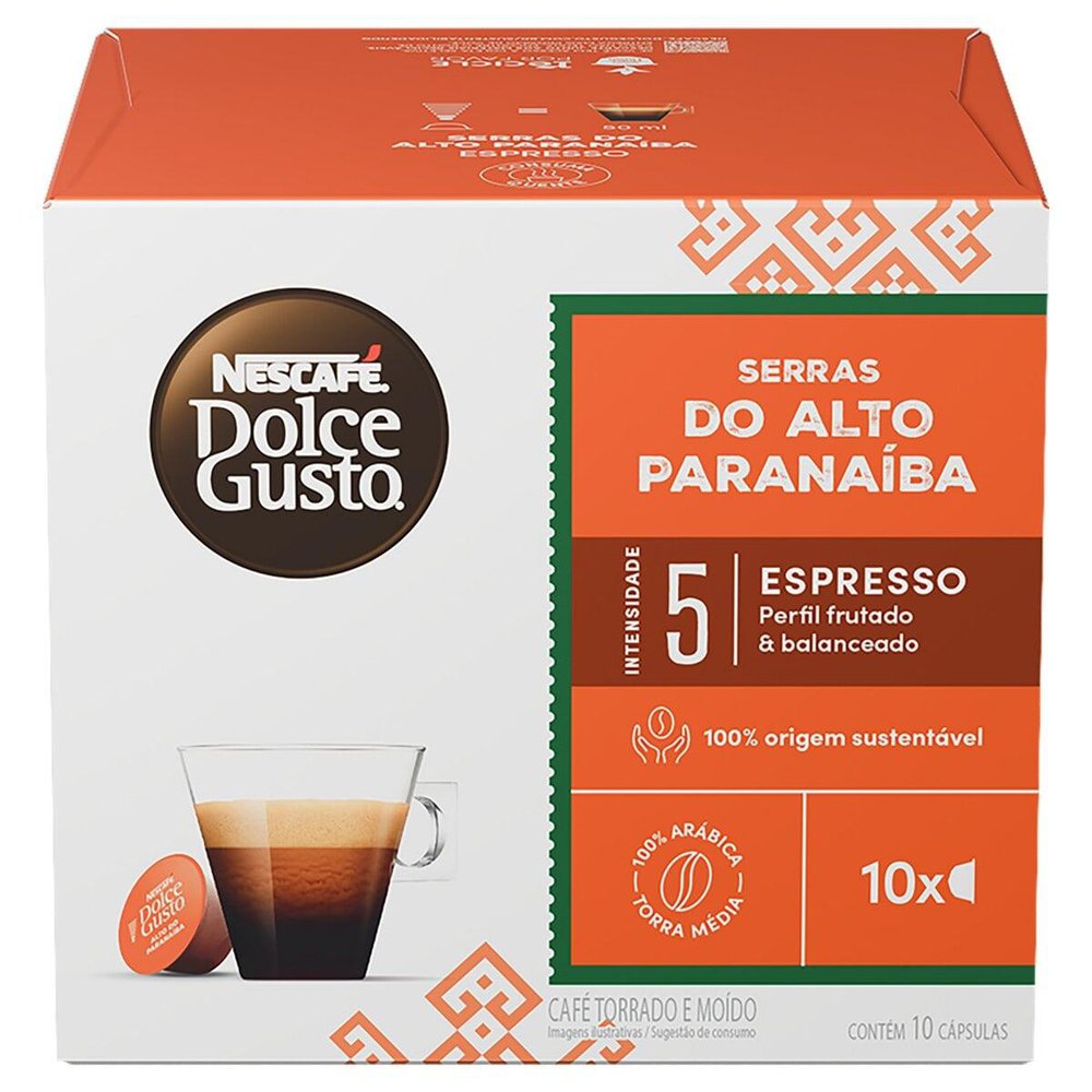 Cápsula de Café Dolce Gusto Espresso Alto Paranaiba 60g 10 Cápsulas