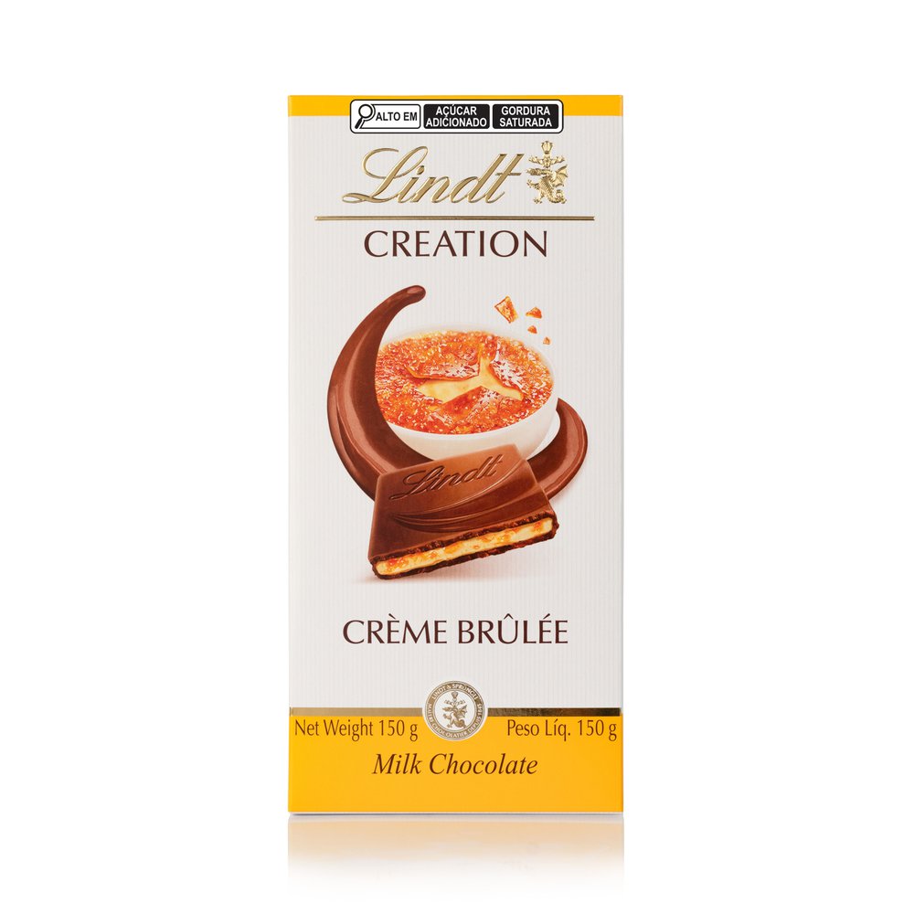 Chocolate ao Leite Recheio Cremoso com Pedaços de Biscoito e Açúcar Caramelizado Lindt Creation 150g