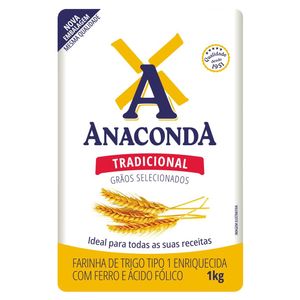 Farinha de Trigo Tipo 1 Anaconda Pacote 1kg
