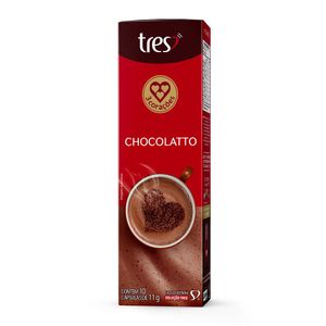 Chocolate Quente em Cápsula Chocolatto 3 Corações 10 Unidades de 11g