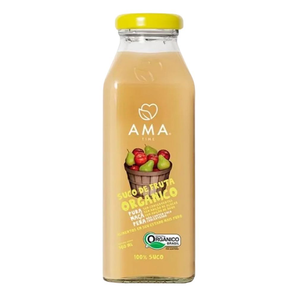 Suco de Maçã e Pera Orgânico 100% Puro AMA 300ml