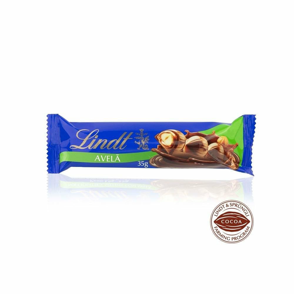 Chocolate Ao Leite com Avelãs Nocciolatte Lindt 1 Unidade 35g