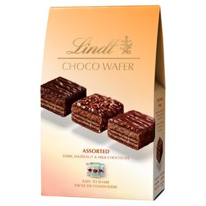 Wafer com Recheio de Chocolate e Cobertura Sortidos Choco Wafer Lindt Caixa 138g