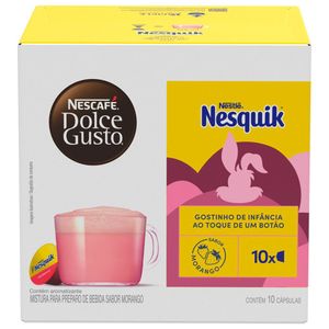 Café Em Cápsula Nescafé Dolcegusto Nesquik Morango 10 Cápsulas 150g