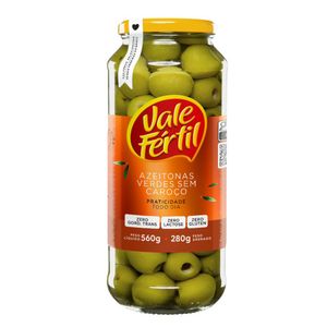 Azeitona Verde em Conserva sem Caroço Vale Fértil Vidro 280g