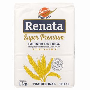 Farinha de Trigo Tipo 1 Tradicional Renata Pacote 1kg