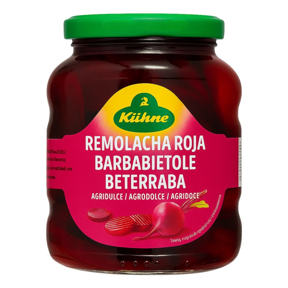 Beterraba Fatiada Alemã Kühne Vidro 330g