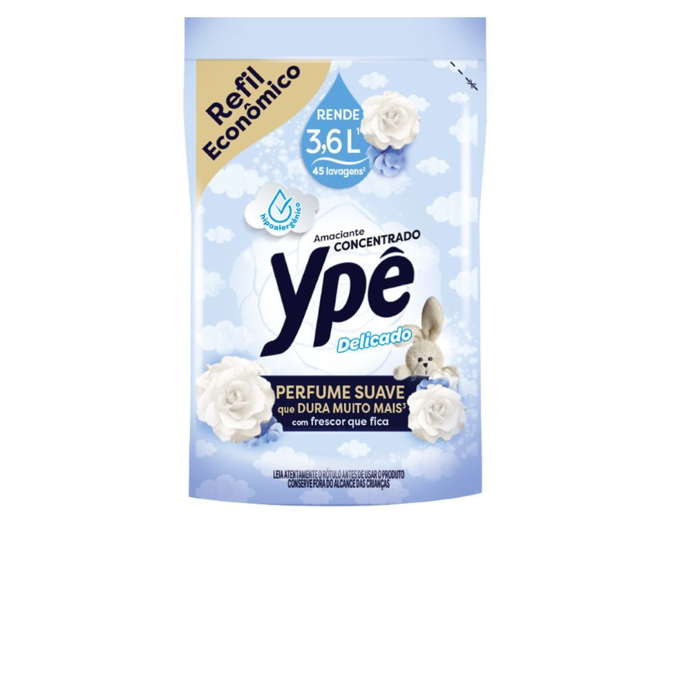 Amaciante de Roupa Concentrado Delicado Hipoalergênico Ypê Sachê 900ml