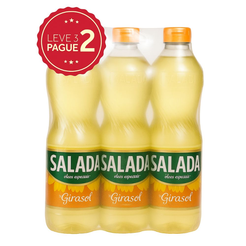 Óleo de Girassol Tipo 1 Salada 900ml Leve 3 Pague 2 KIT PRONTO