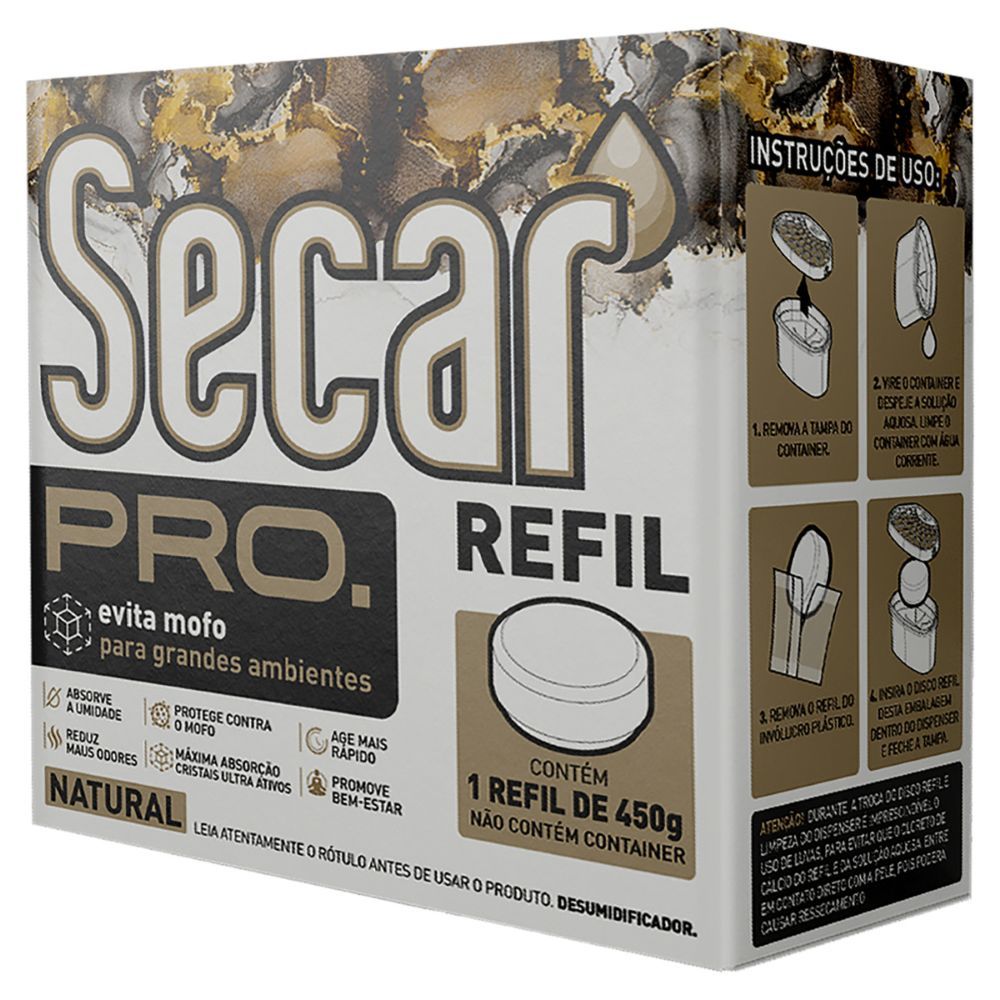 Desumidificador Refil Natural Inodoro Secar 450g