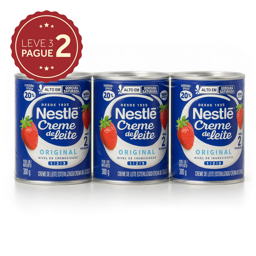 Creme de Leite Nestlé 300g Leve 3 Pague 2 KIT PRONTO