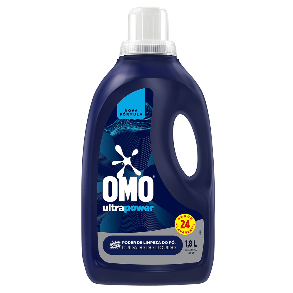 Lava-Roupas Líquido Omo Ultra Power Frasco 1,8L