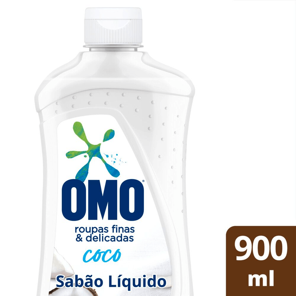 Sabão Líquido Omo Roupas Finas e Delicadas Coco 900ml