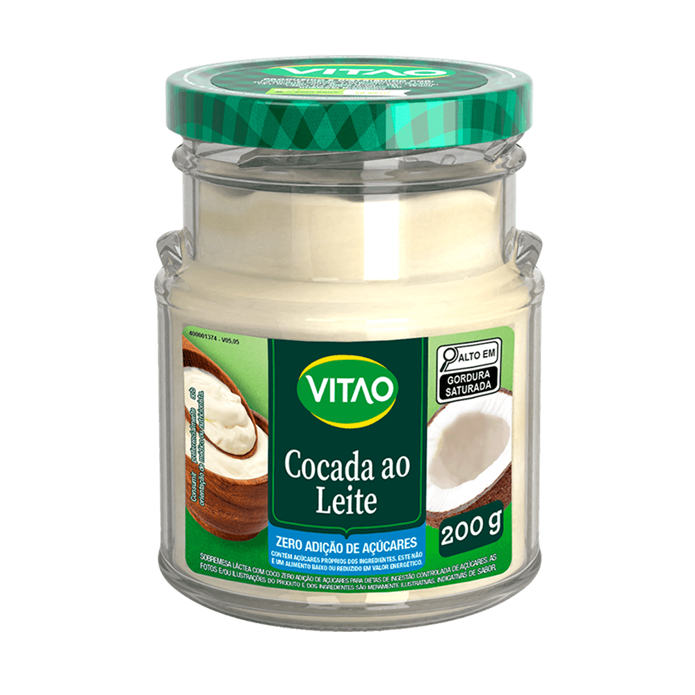 Cocada ao Leite Zero Vitao Vidro 200g
