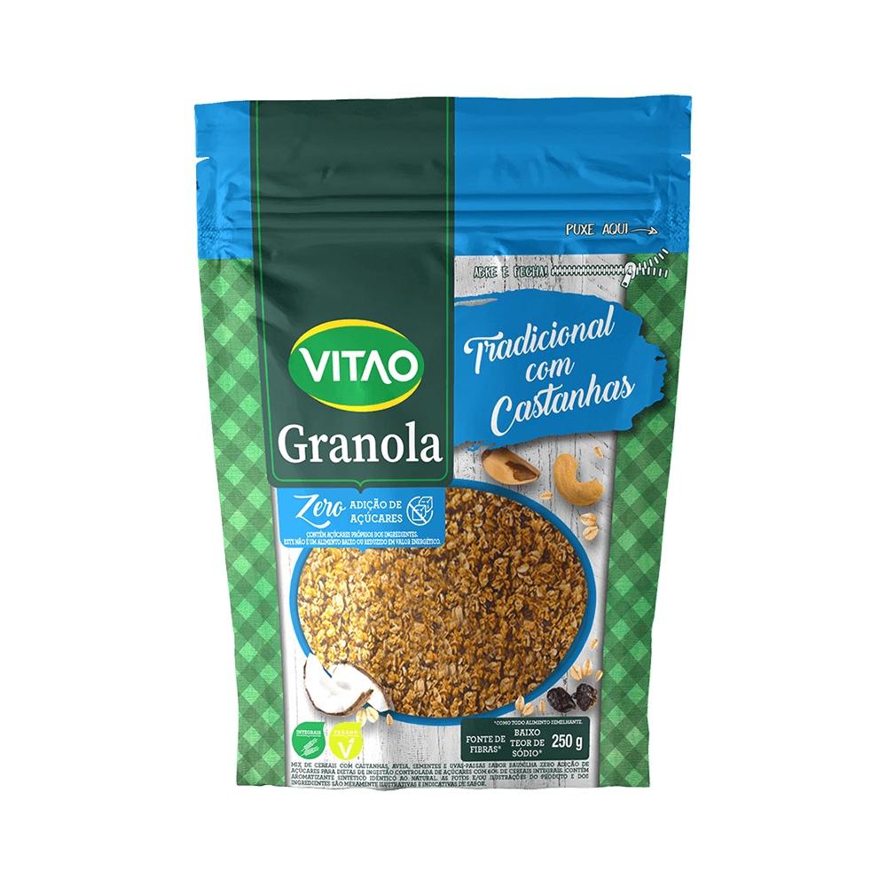 Granola Tradicional com Castanhas Vitao Pacote 250g