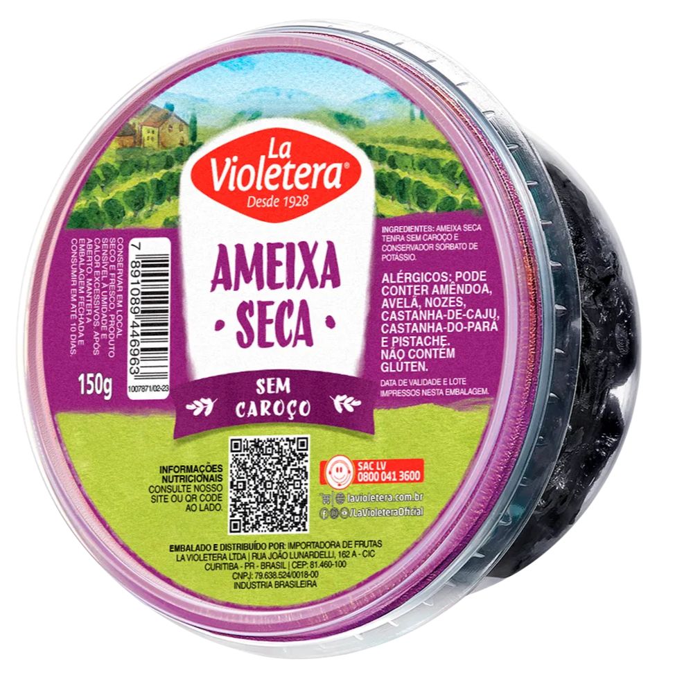 Ameixa Seca Sem Caroço La Violetera Pote 150g