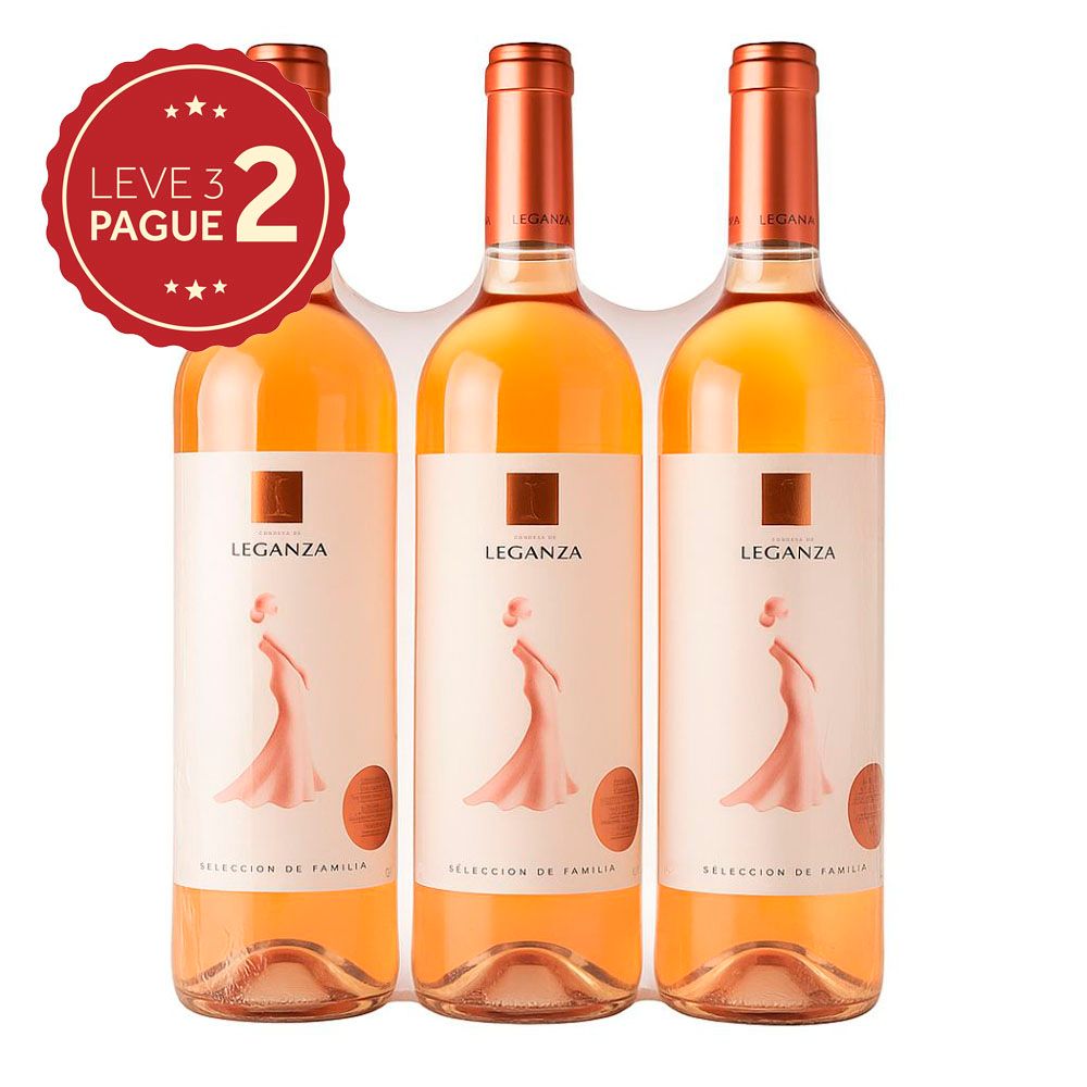 Vinho Espanhol Condesa Leganza Rosé 750ml Leve 3 Pague 2 KIT PRONTO