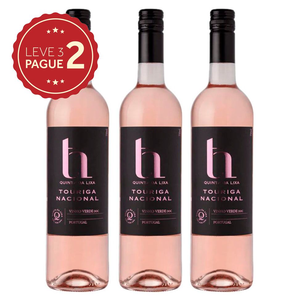 Vinho Português Quinta da Lixa Touriga Nacional Rosé 750ml Leve 3 Pague 2 KIT PRONTO
