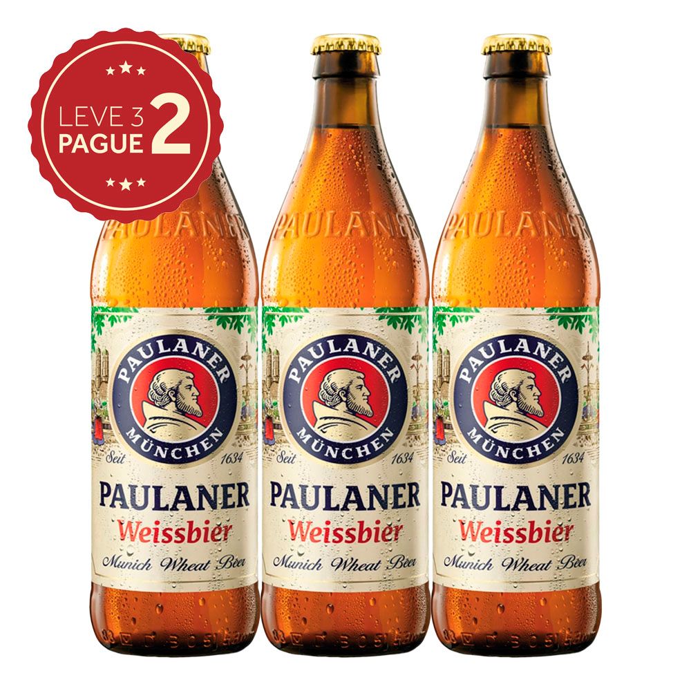 Cerveja Alemã Paulaner Weissbier Garrafa 500ml Leve 3 Pague 2 KIT PRONTO