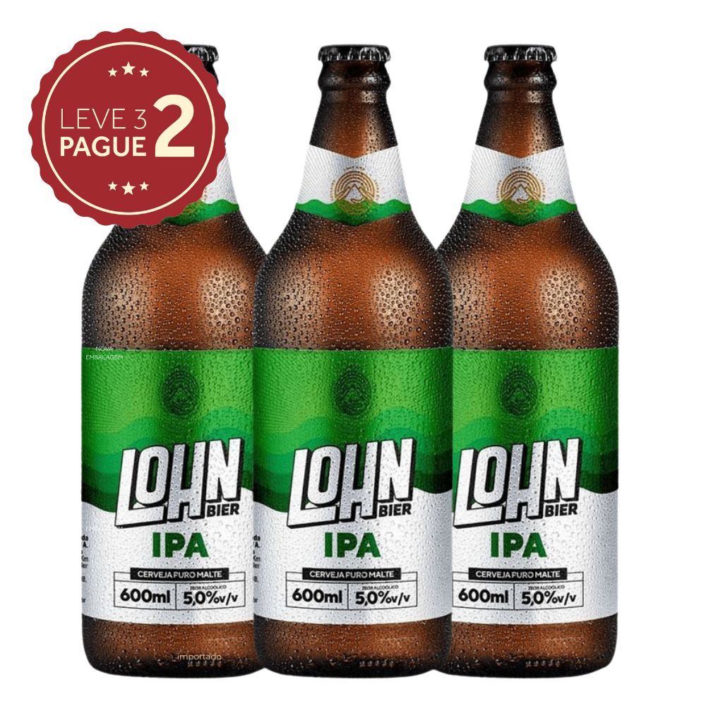 Cerveja Lohn Bier Ipa Garrafa 600ml Leve 3  Pague 2 KIT PRONTO