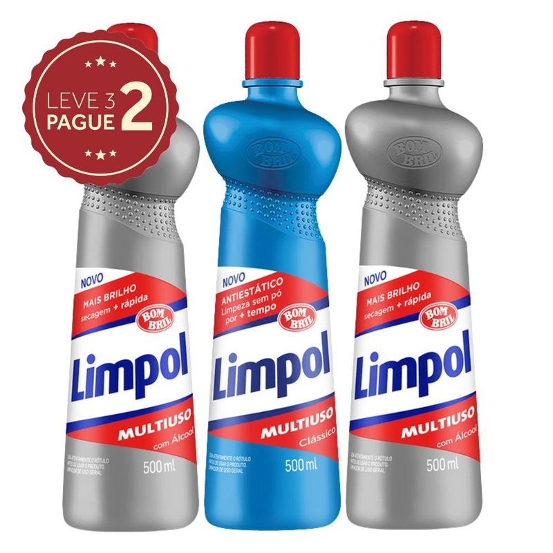 Limpador-Multiuso-Limpol-Tipos-500ml-Leve-3-Pague-2-KIT-PRONTO