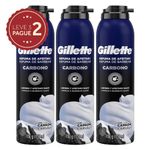 Espuma-Barbear-Gillette-Carbono-150g-Leve-3-Pague-2-KIT-PRONTO
