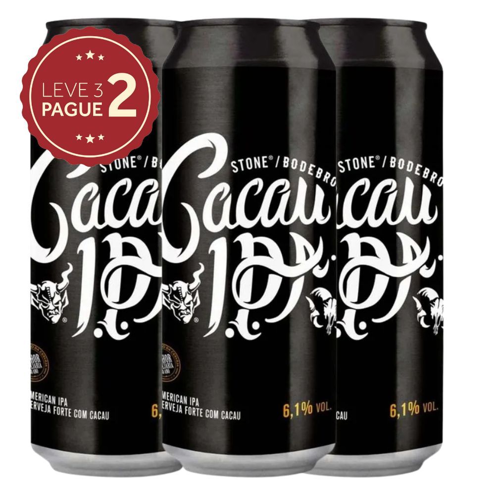 Cerveja Bodebrown Cacau IPA Lata 473ml Leve 3 Pague 2 KIT PRONTO