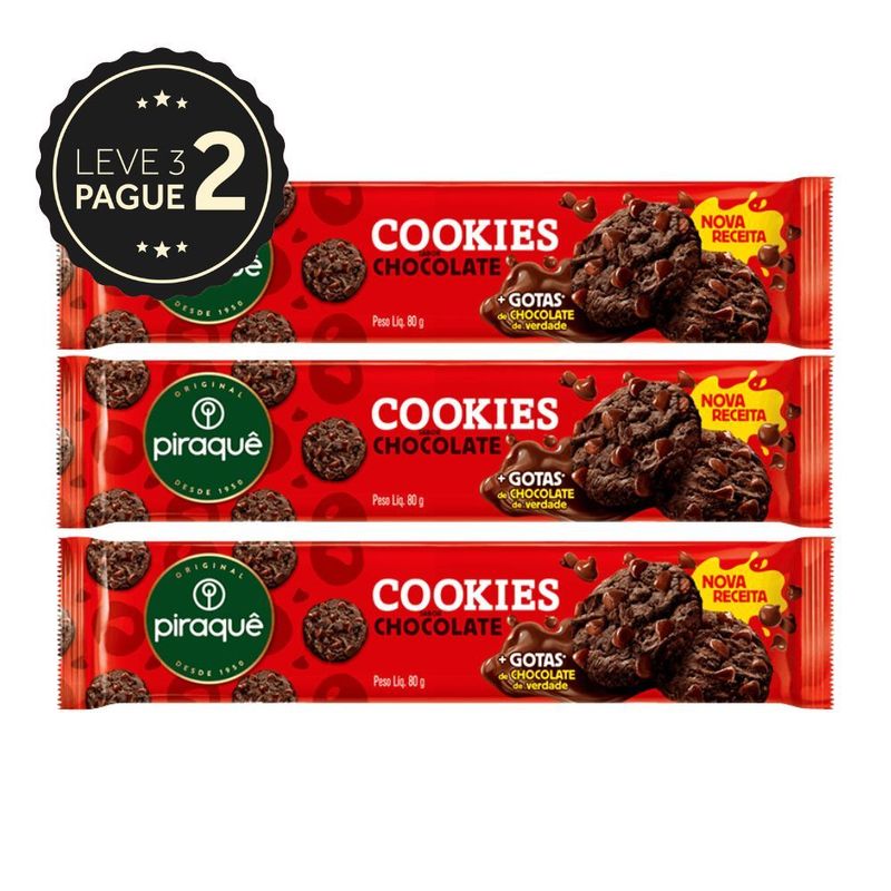 Biscoito-Cookies-Chocolate-Piraque-80g-Leve-3-Pague-2-KIT-PRONTO