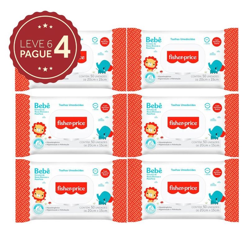 Toalhas-Umedecidas-Fisher-Price-com-50unidades-Leve-6-Pague-4-KIT-PRONTO