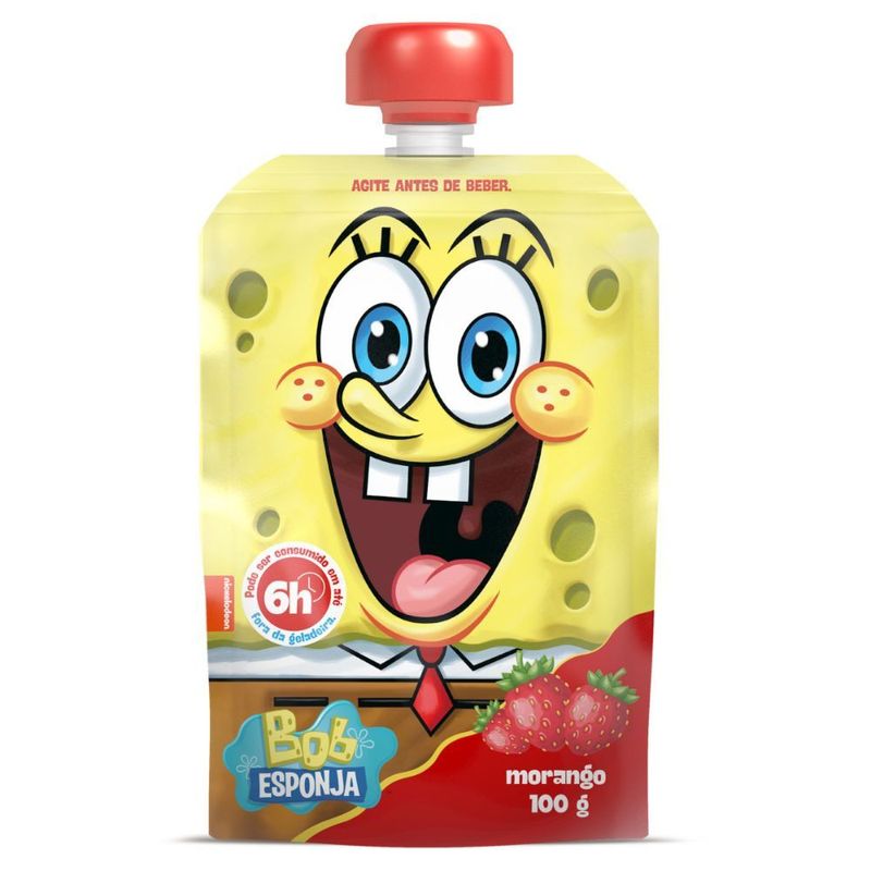 Iogurte-Liquido-Sabor-Morango-Bob-Esponja-Pouch-Elege-100g