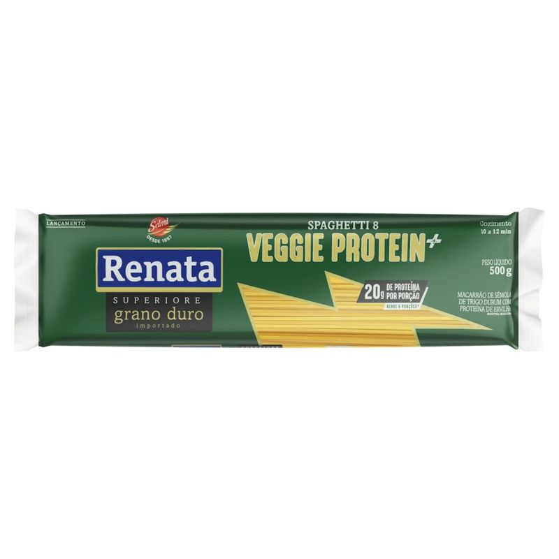 Macarrao-Spaghetti-8-Semola-Grano-Duro-Veggie-Protein--Renata-Superiore-500g