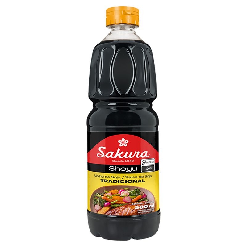Molho Shoyu Tradicional Sakura 500ml Autêntico - Festval