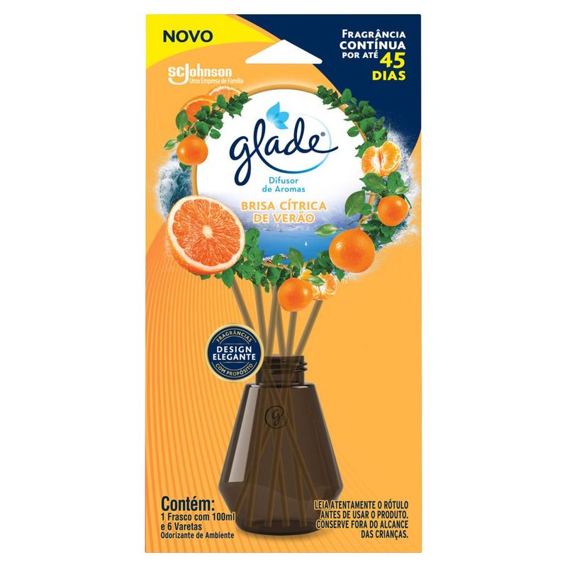 Difusor de Aromas Brisa Cítrica de Verão Glade Caixa 100ml