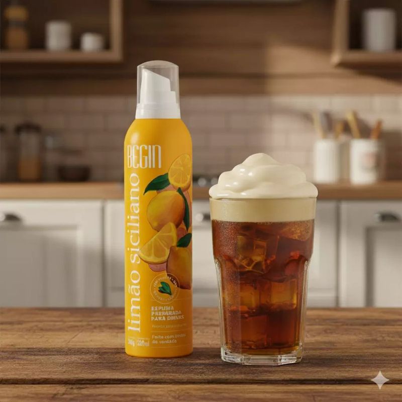 Espuma Preparada de Limão Siciliano para Drinks BeGin Spices 240g
