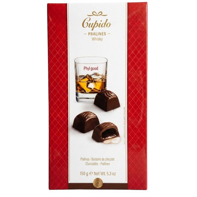Bombom Belga Whisky e Creme de Chocolate Cupido 150g