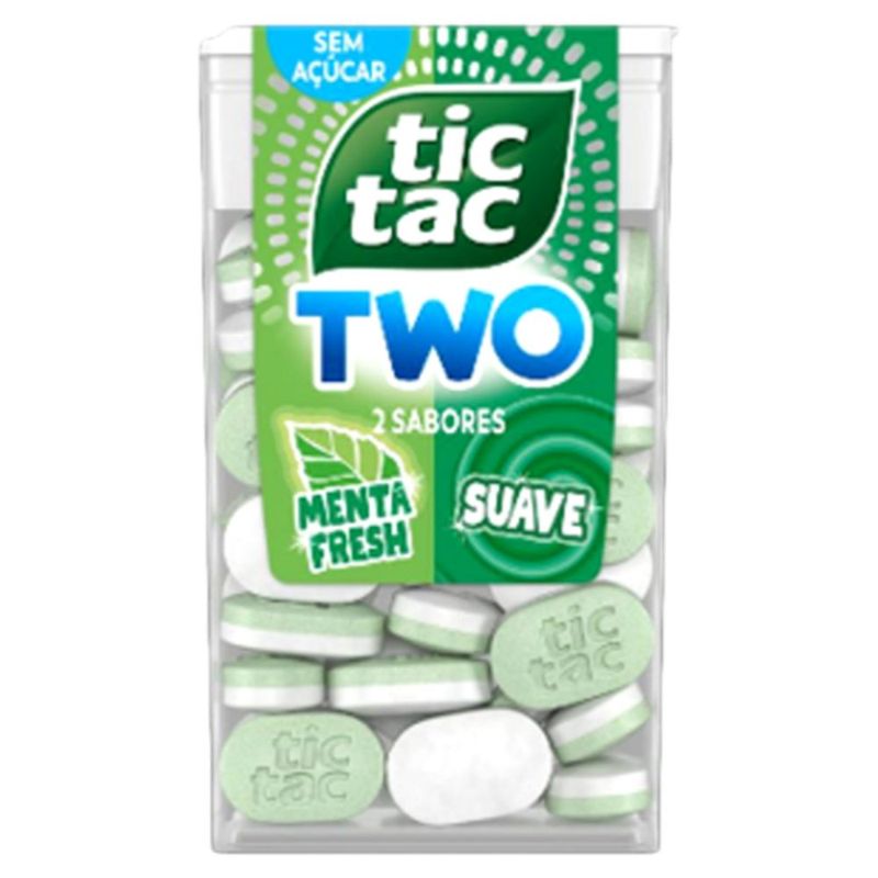 Tic Tac Pastilhas Sabor Menta Fresh e Suave Sem Açúcar 38,5g