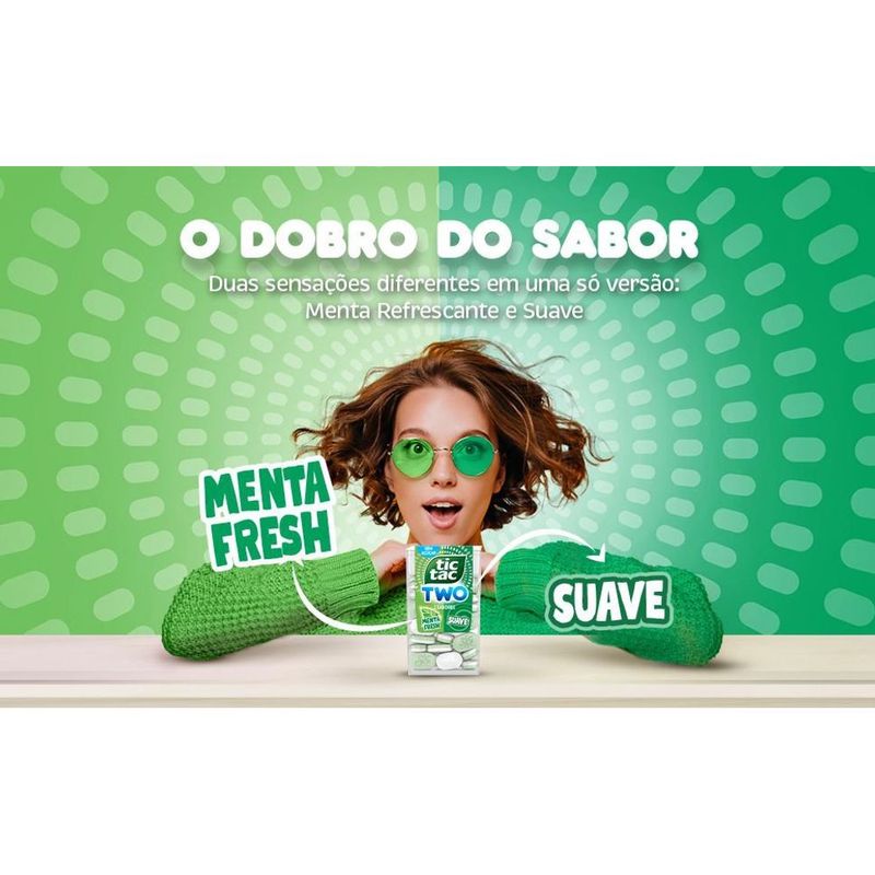 Tic Tac Pastilhas Sabor Menta Fresh e Suave Sem Açúcar 38,5g