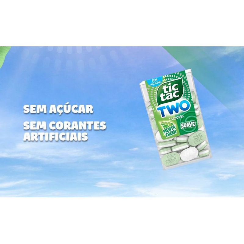 Tic Tac Pastilhas Sabor Menta Fresh e Suave Sem Açúcar 38,5g