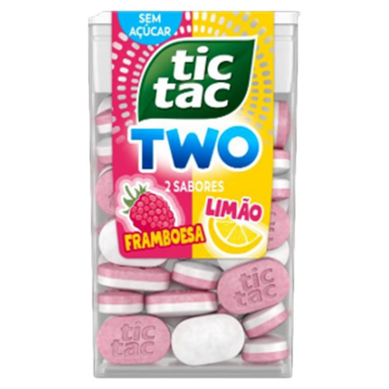 Tic Tac Pastilhas Sabor Framboesa e Limão Sem Açúcar 38,5g