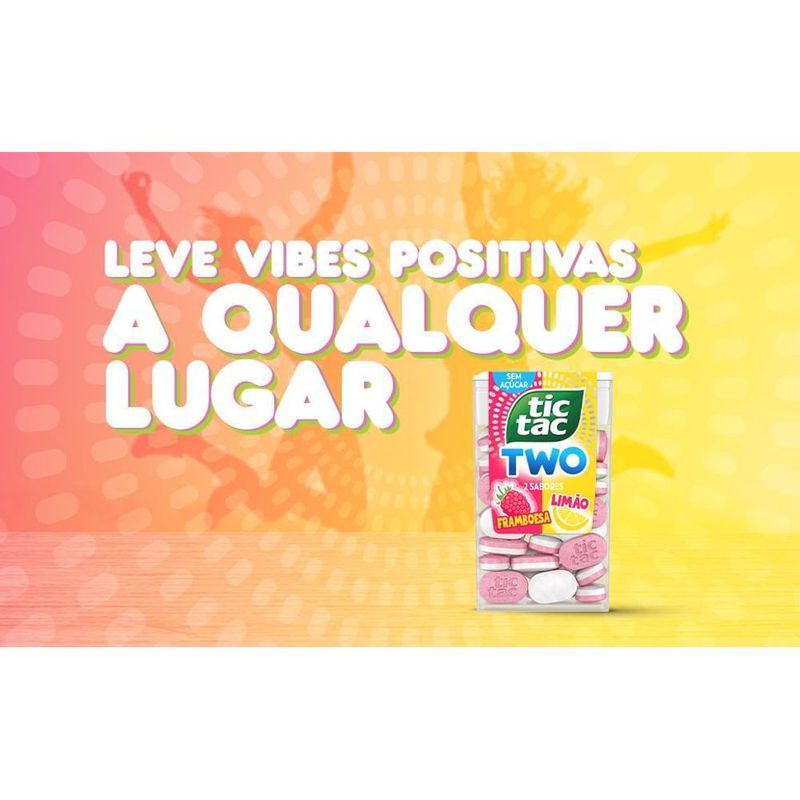 Tic Tac Pastilhas Sabor Framboesa e Limão Sem Açúcar 38,5g