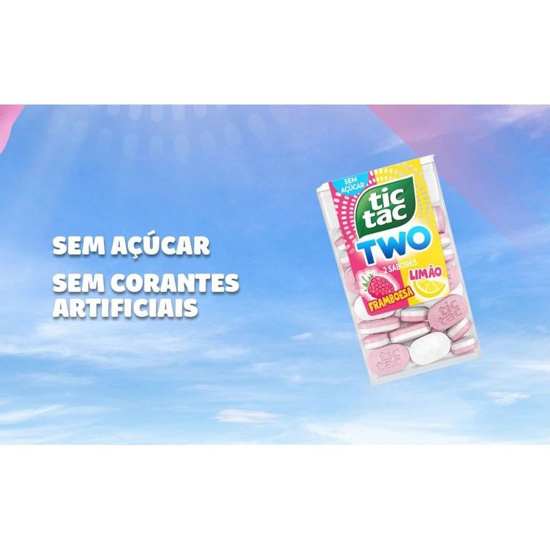 Tic Tac Pastilhas Sabor Framboesa e Limão Sem Açúcar 38,5g