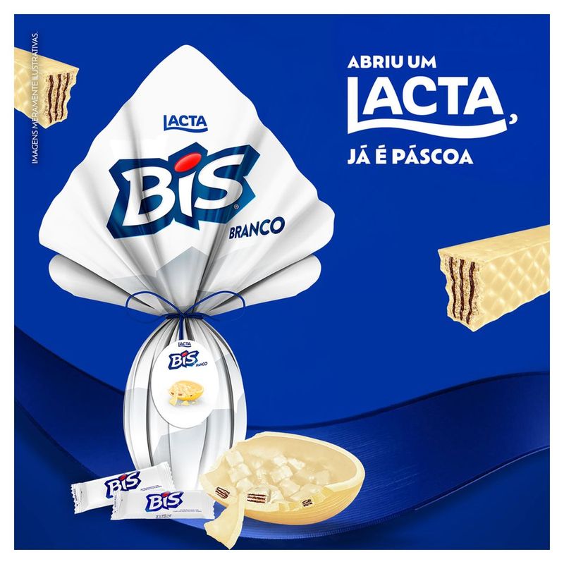Ovo de Páscoa Branco Bis Lacta 234g
