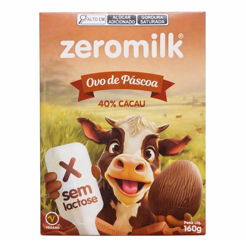 Ovo de Chocolate 40% Cacau Vegano Zeromilk 160g