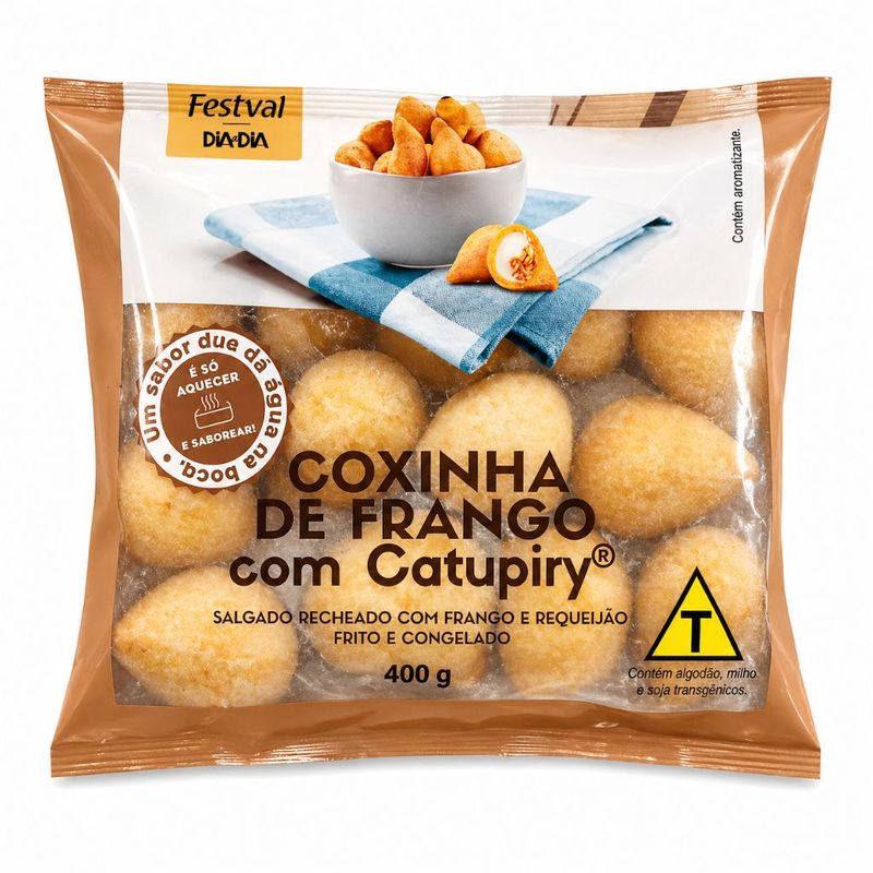 Coxinha de Frango com Catupiry Frito e Congelado Festval 400g