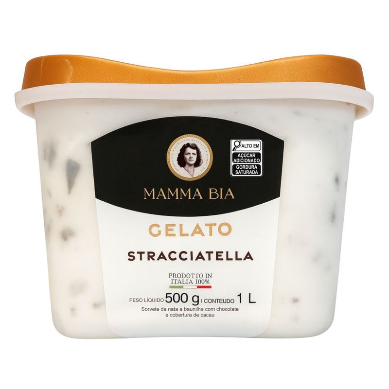 Sorvete Italiano Nata e Baunilha Mamma Bia 1L